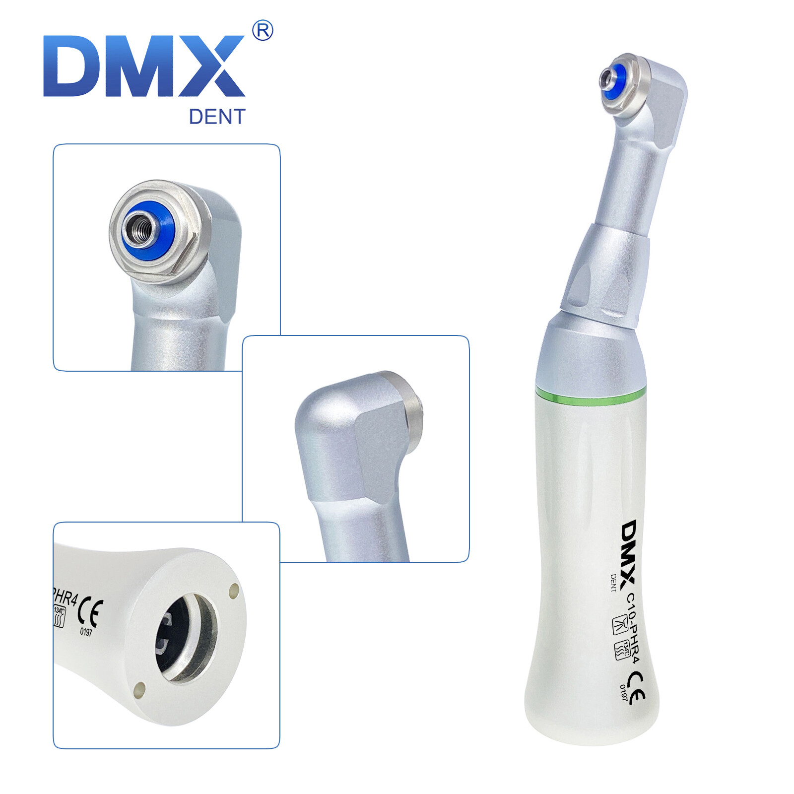 DMXDENT Dental Prophy Contra Angle Screw-in Head 4:1 Slow Speed Handpiece