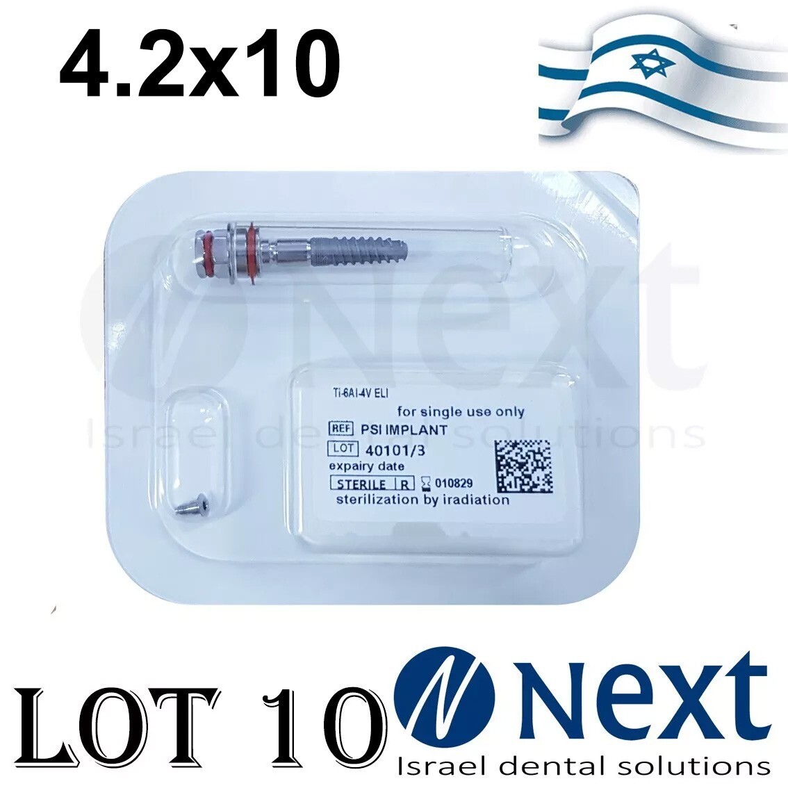 Lotx10 Dental Internal Hex connection spiral impl abutment RBM surface 4.2×10