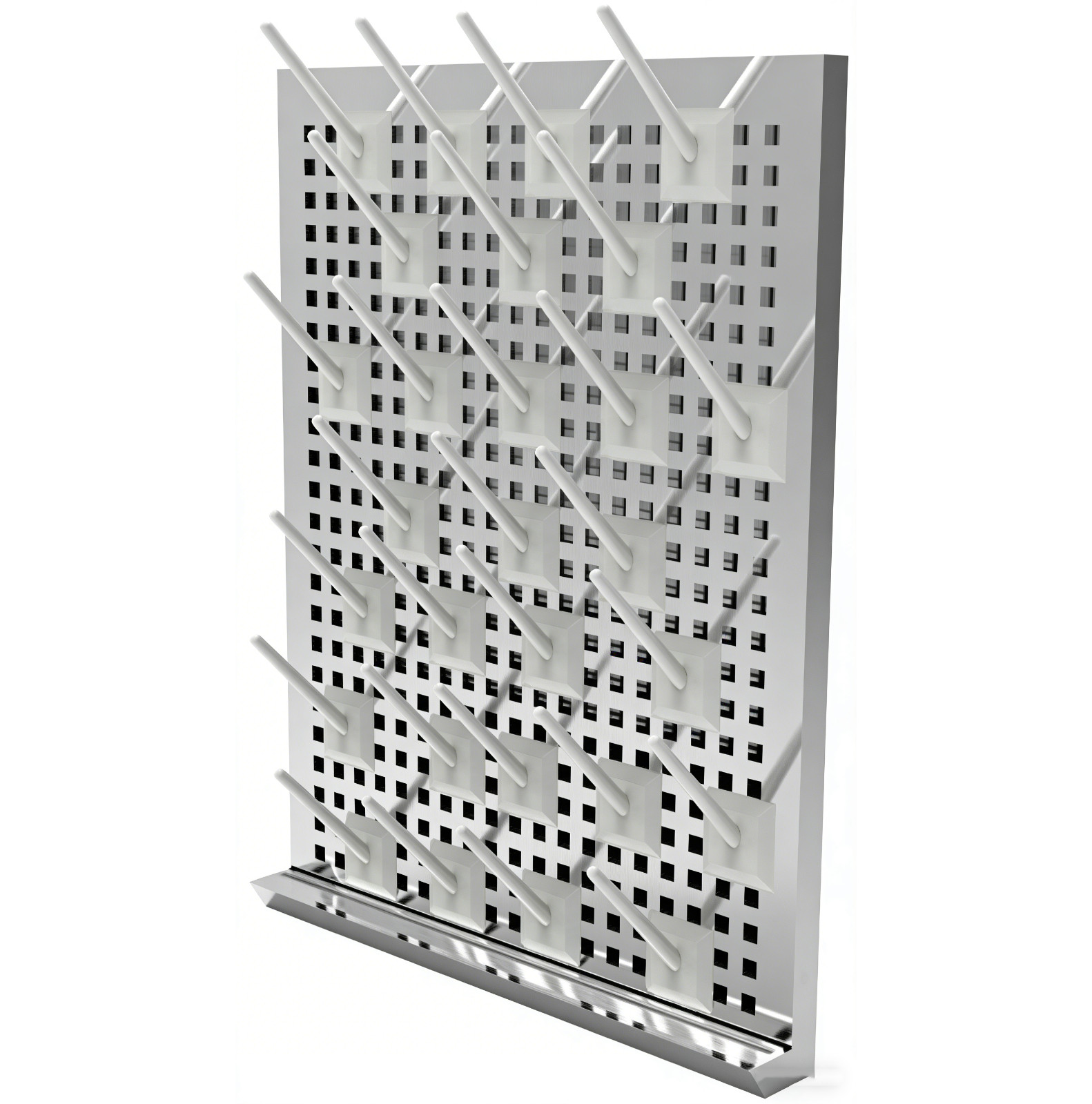 Lab Drying Rack 304 Stainless Steel Glassware Drying Rack for Shool 27Pegs