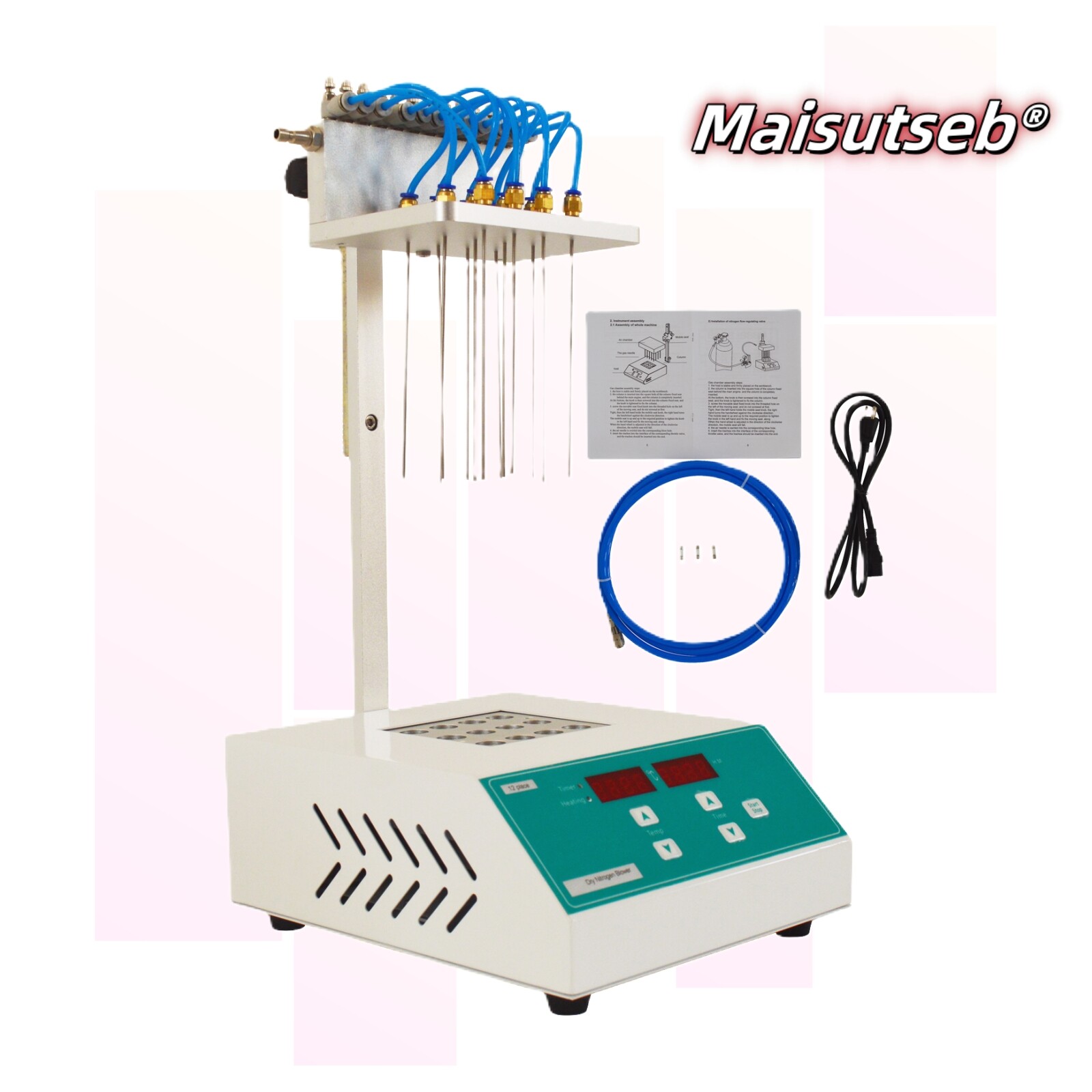 110V 60HZ Lab Termovap Sample Enricher 12-holes Dry-type Nitrogen Concentrator