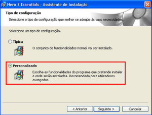 Instalação Nero 7 Essentials.