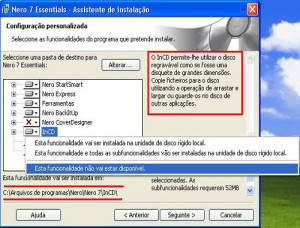 Instalação Nero 7 Essentials.