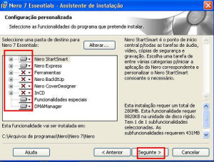 Instalação Nero 7 Essentials.