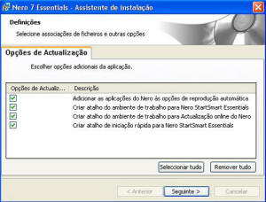 Instalação Nero 7 Essentials.