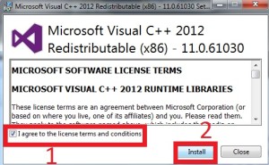 Necessário instalação do componente Visual C++ 2012, antes de instalar o WAMP Server