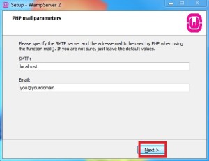 Configurando os parâmetros do SMTP no WAMP Server