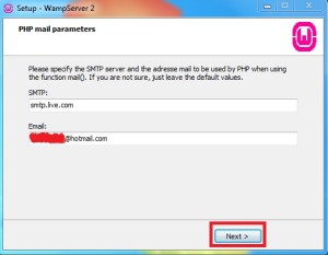 Configurando uma conta de email no serviço SMTP no WAMP Server